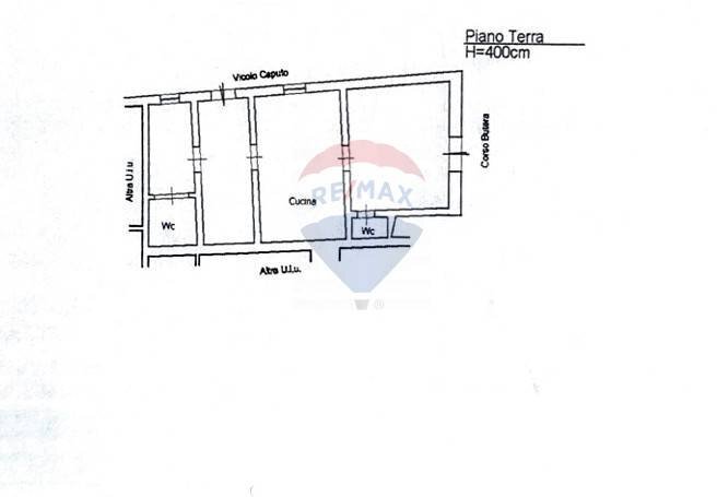 Pianta 2D - Casa indipendente CORSO BUTERA
 
238, Bagheria - planimetria 1