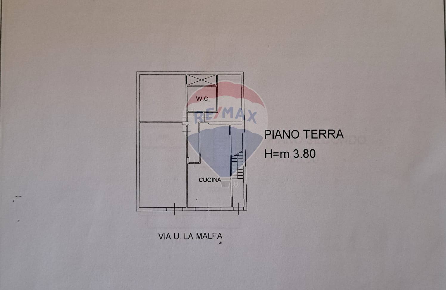 Pianta 2D - Quadrilocale via Ugo la Malfa
 
83, Bagheria - planimetria 1