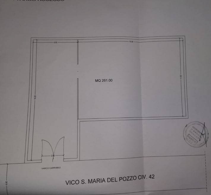 Foto 6 - Magazzino VIA SANTA MARIA DEL POZZO
 
42A, Napoli - planimetria 1