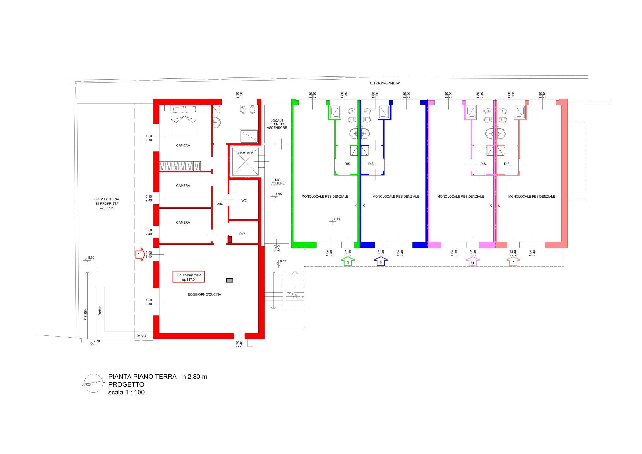 Quadrilocale viale Luigi Borri, 134, Varese - planimetria 1