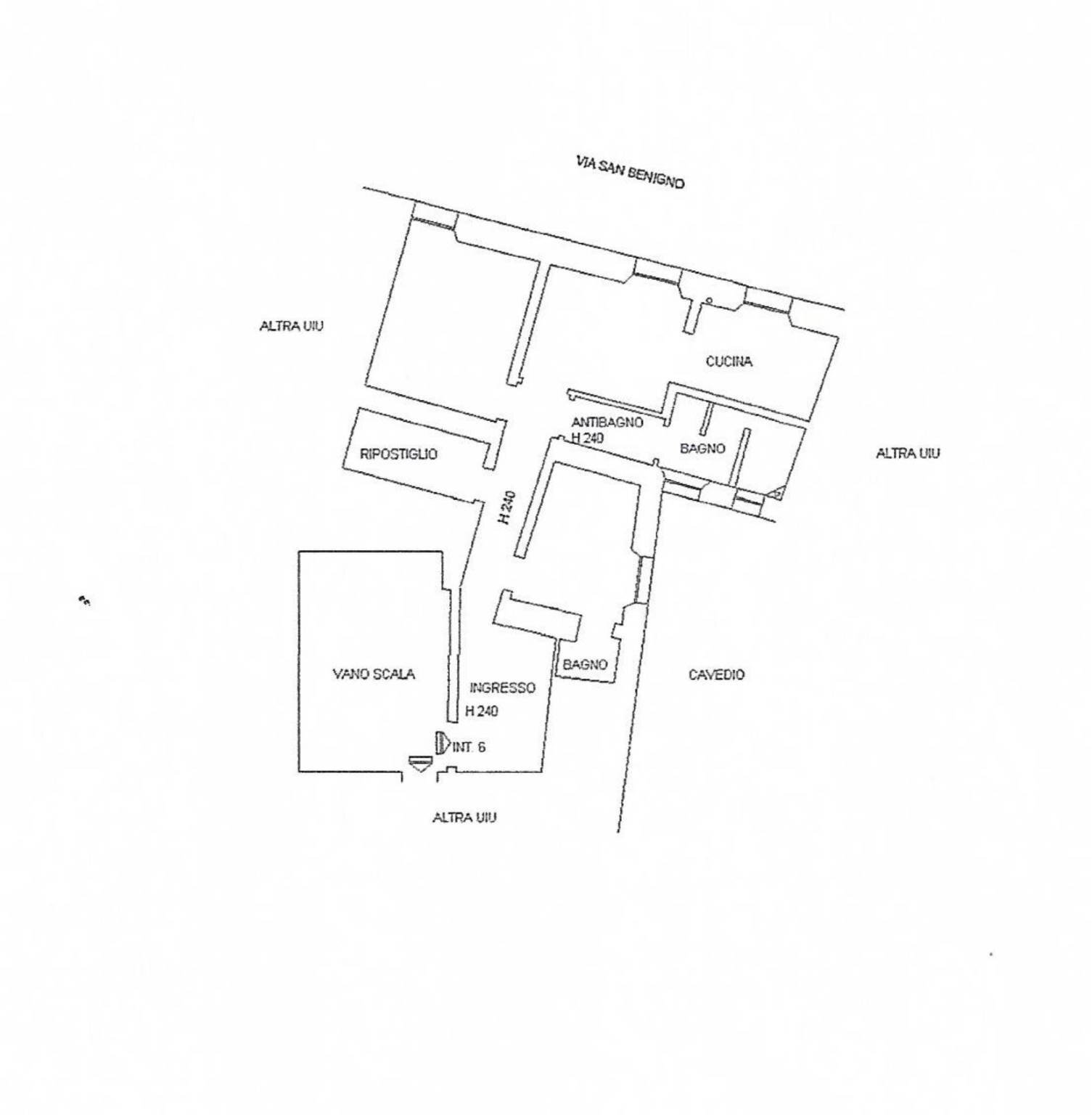 Trilocale via Milano, Genova (zona Sampierdarena) - planimetria 1
