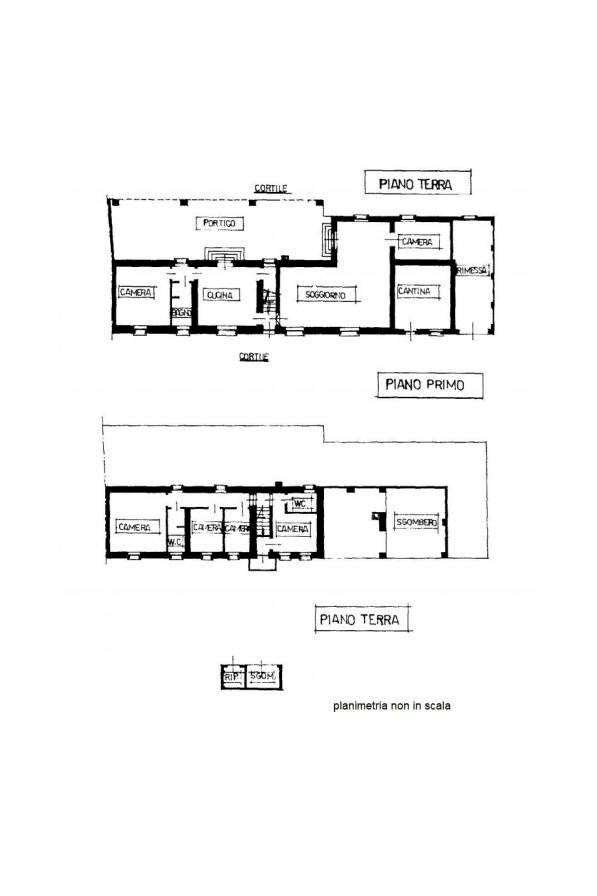 Villa via Pozzo, 13, Cortiglione - floor plans 1