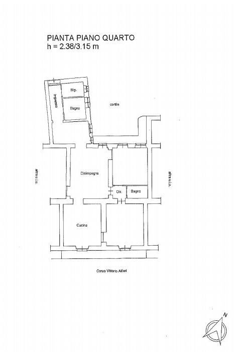 Appartamento corso Dante Alighieri, 5, Asti - planimetria 1