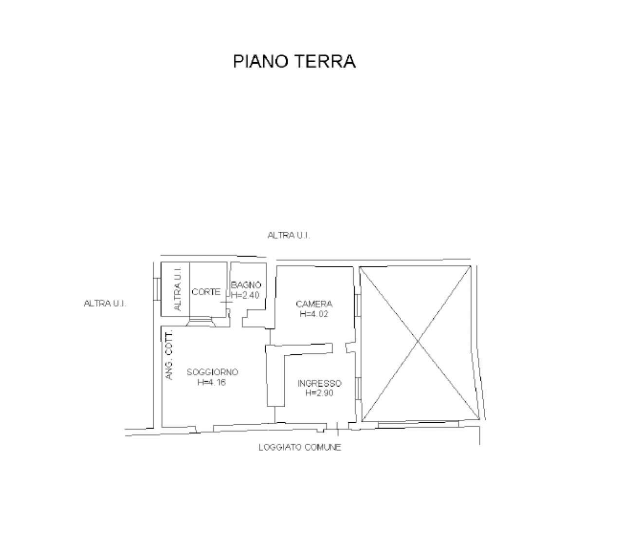 planimetria - Bilocale via Santo Stefano, Bologna (zona Centro Storico) - planimetria 1