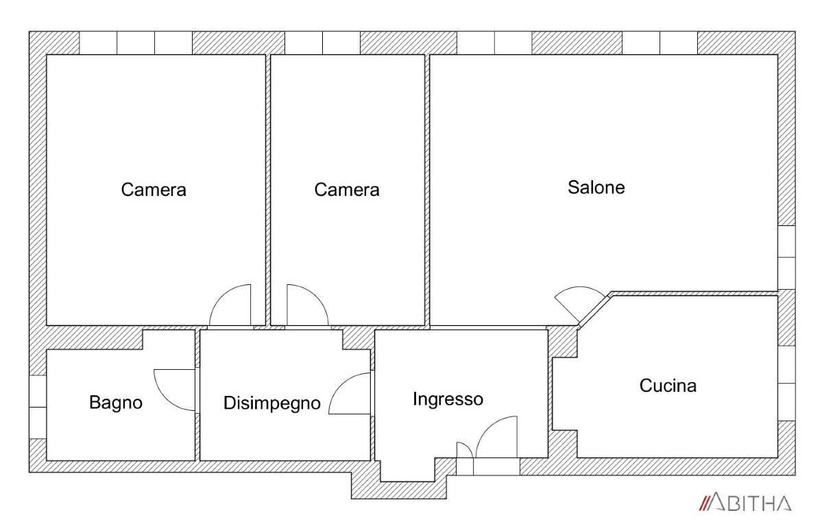 Trilocale Via Attilio Friggeri, Roma - planimetria 1