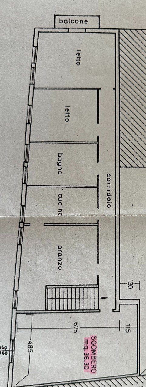 Appartamento Riva del Po - planimetria 1