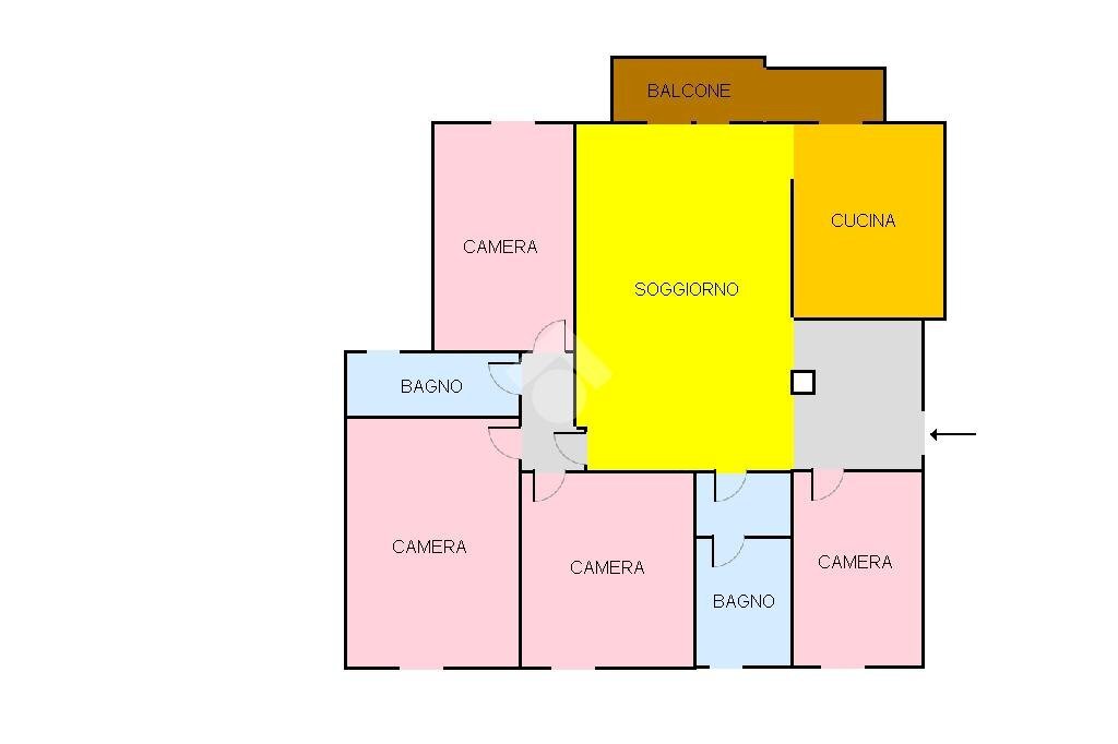 Apartment Via caldera, Milano (neighborhood Quinto Romano) - floor plans 1