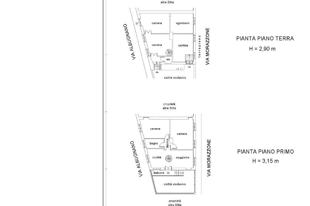 Independent house Via Morazzone, Torino (neighborhood Borgo Po) - floor plans 1