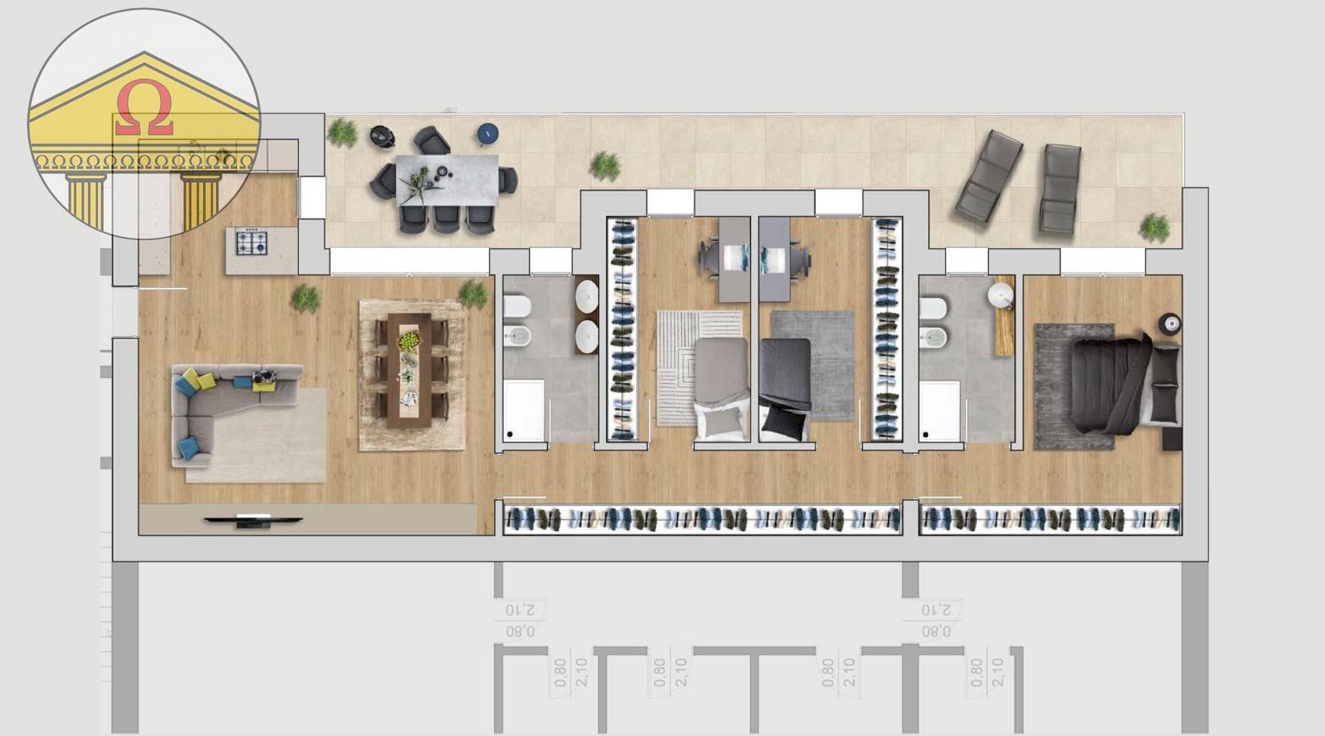 Foto 1 - Four-room apartment Villorba - floor plans 1