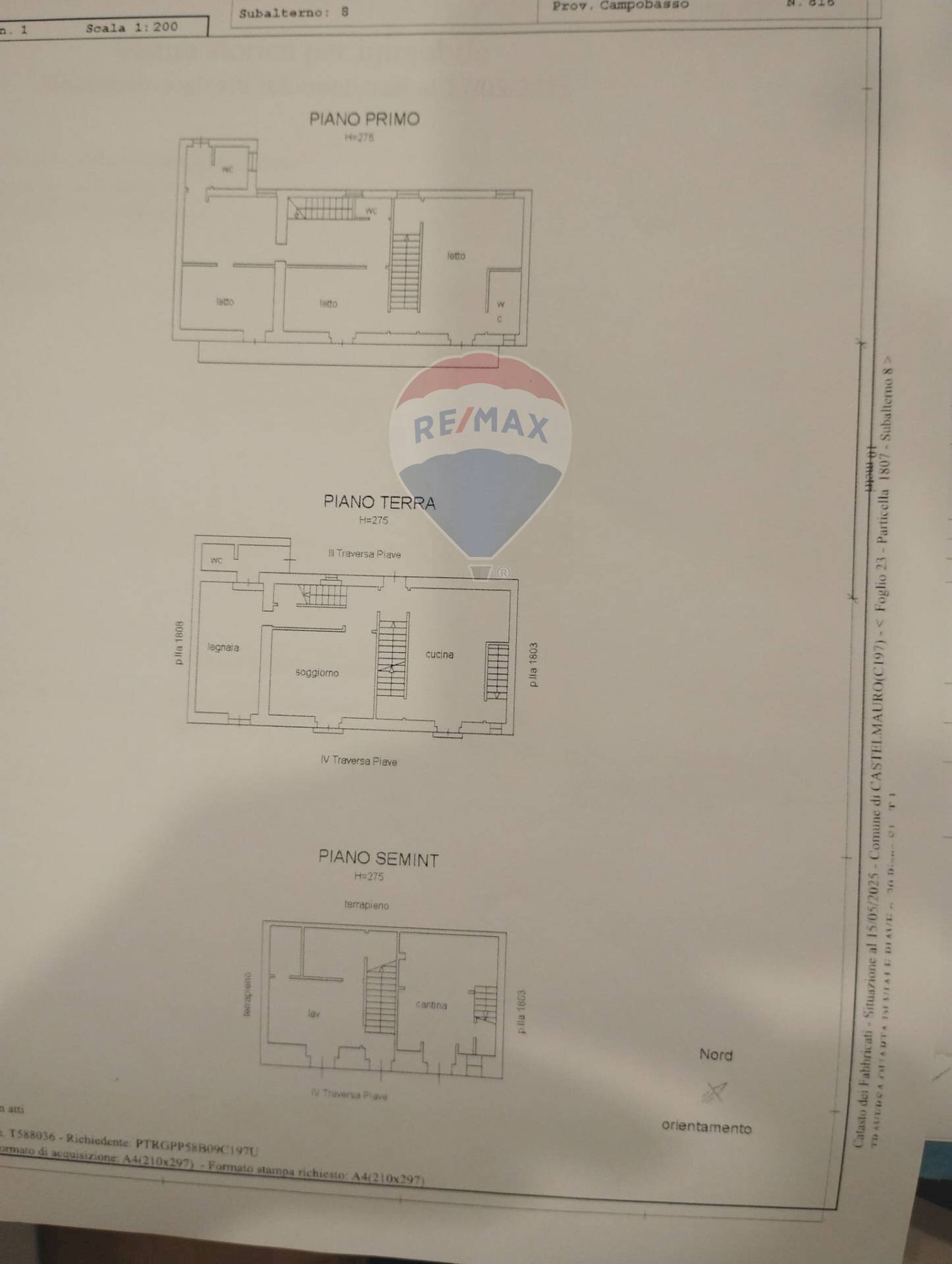 Pianta 2D - Casa semi indipendente Traversa IV di via piave
 
20, Castelmauro - planimetria 1