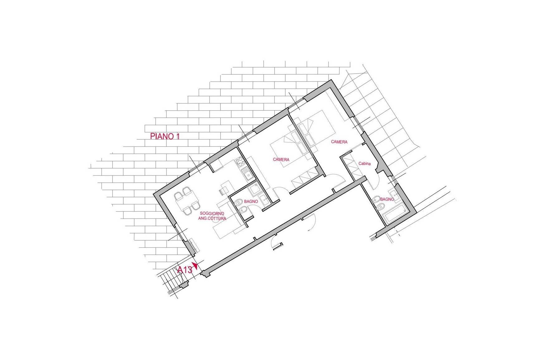 Foto 23 - Trilocale via Santa Zanobi
 
1, Scandicci - planimetria 1