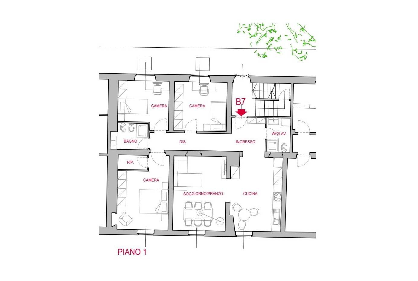 Foto 21 - Appartamento via Santa Zanobi
 
1, Scandicci - planimetria 1