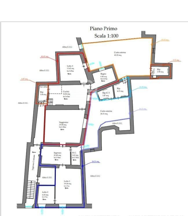 Foto 23 - Appartamento Via Roma
 
9, Sutri - planimetria 1