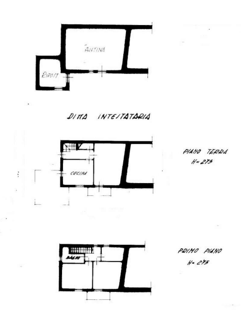 cattura - Portion of a house Frazione Tasso, Lumarzo - floor plans 1