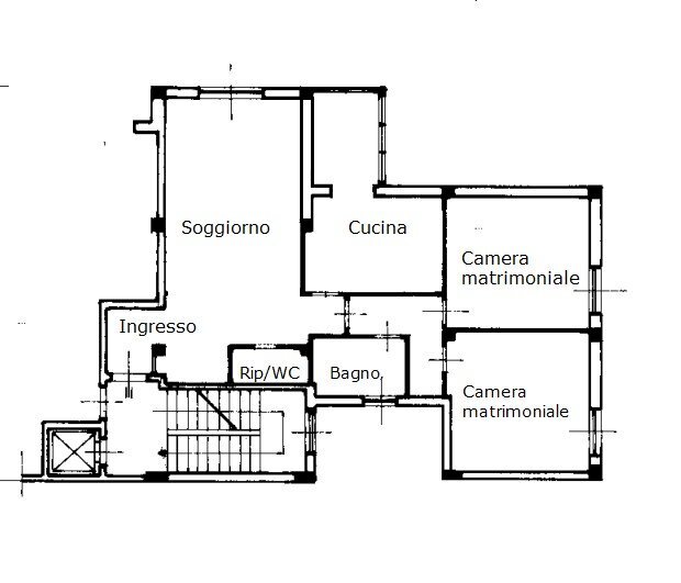 Trilocale via Tiburtina Valeria, 170, Pescara - planimetria 1