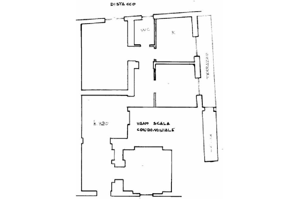 Appartamento Salita inferiore San Rocchino, Genova (zona Castelletto) - planimetria 1