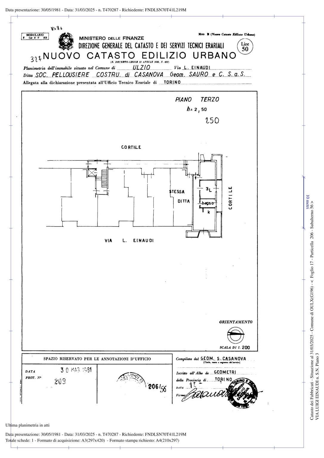 Bilocale Oulx - planimetria 1