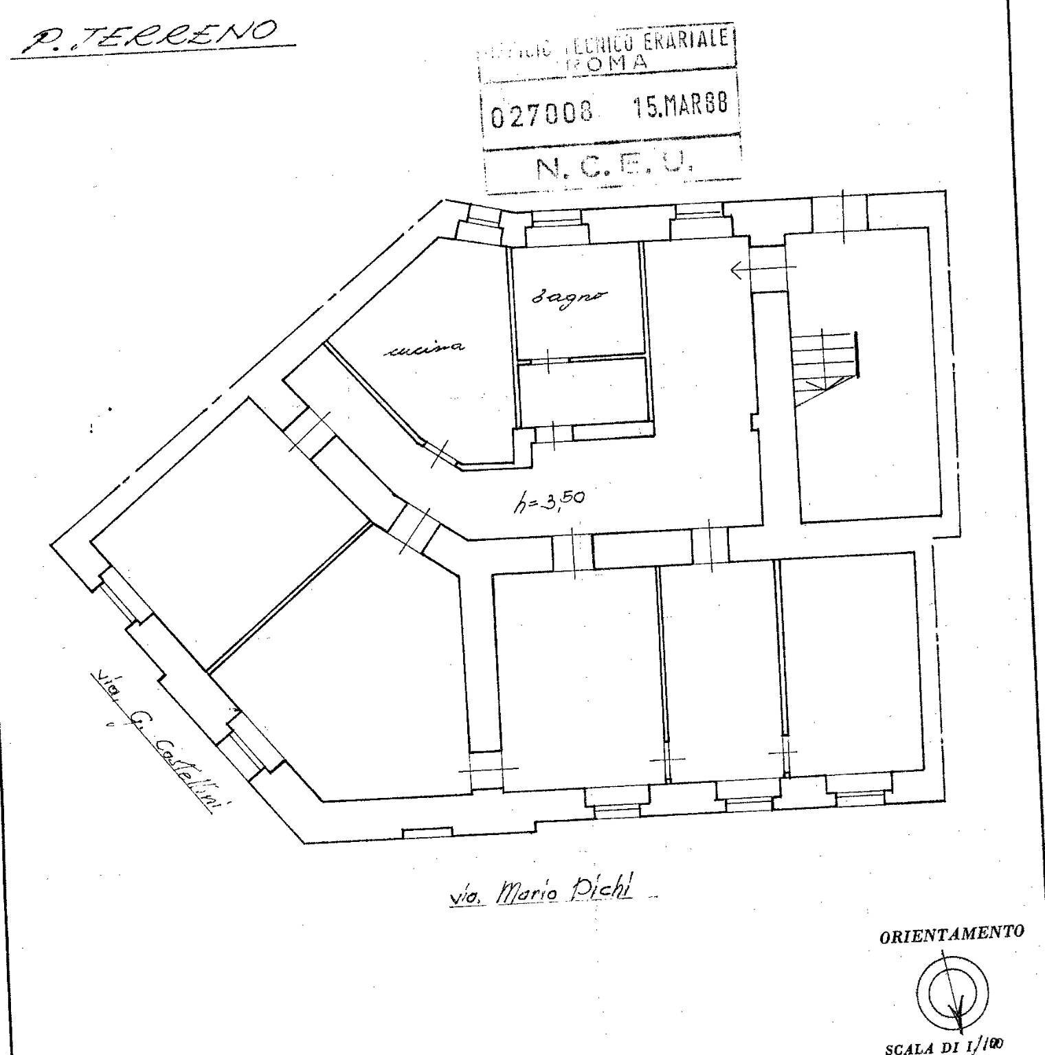 Appartamento viale Parioli, Roma - planimetria 1