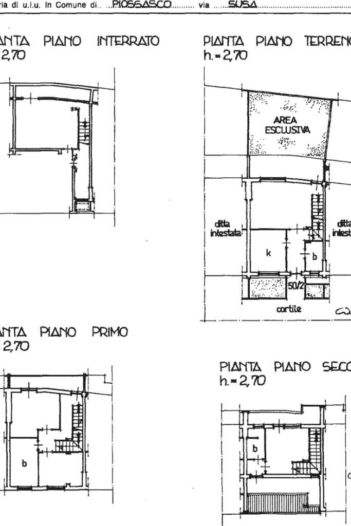 Terraced Villa Via Susa, Piossasco - floor plans 1