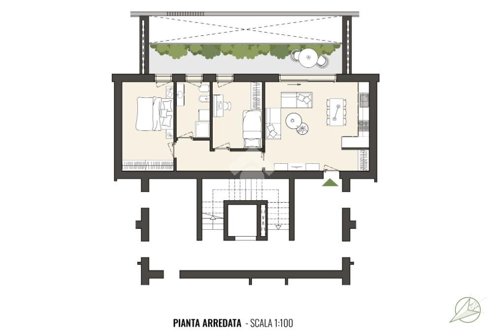 Three-room apartment Via Marco Minghetti, Carpi - floor plans 1