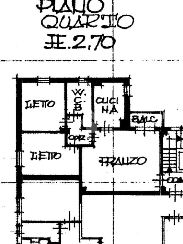 Three-room apartment Via Giulio Cesare, Carpi - floor plans 1