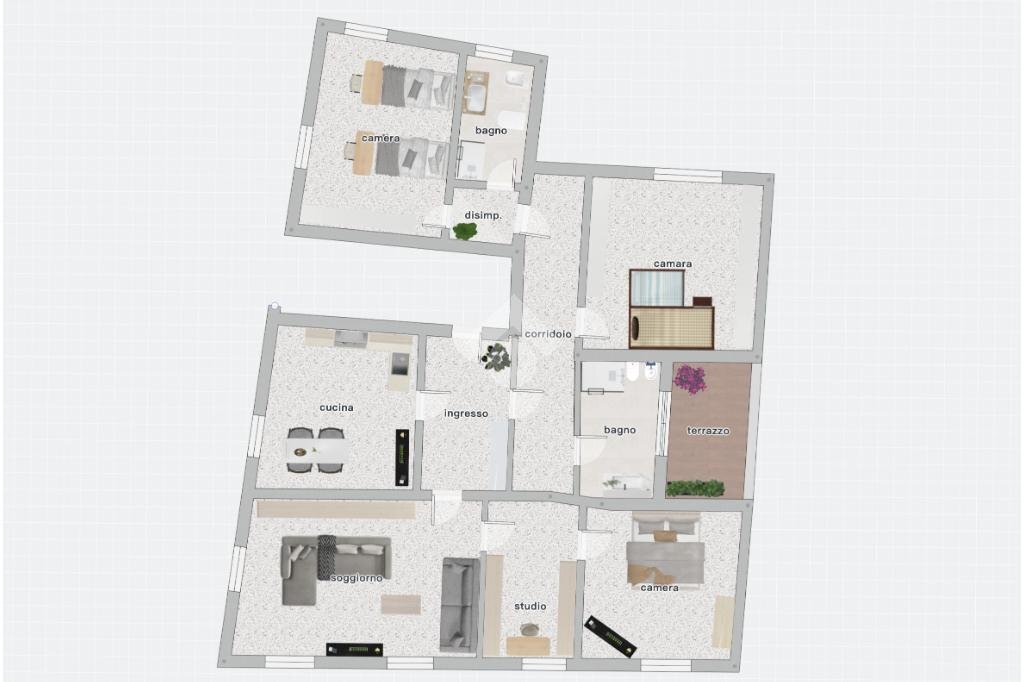 Quadrilocale Piazza Malatesta, Verucchio - planimetria 1