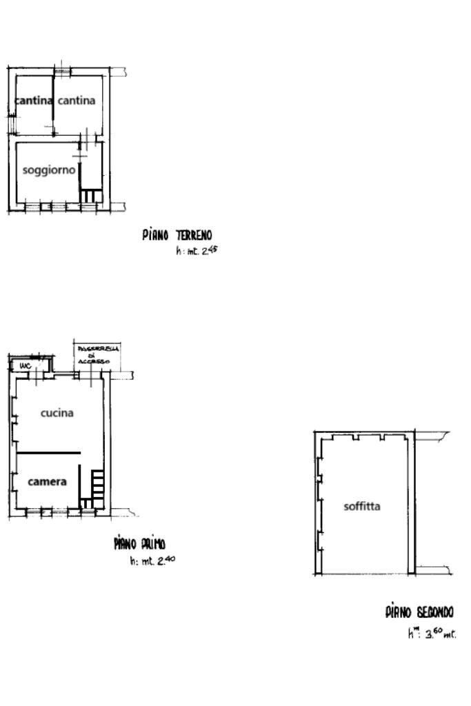 Semi-detached house Frazione molino, Camandona - floor plans 1