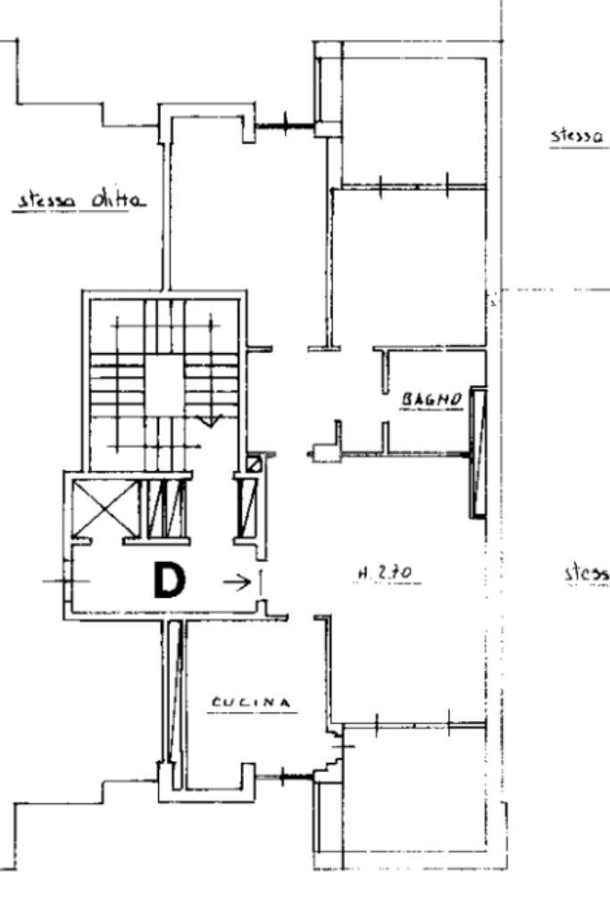 Quadrilocale Via Emilio Salgari, Genova (zona Pegli) - planimetria 1