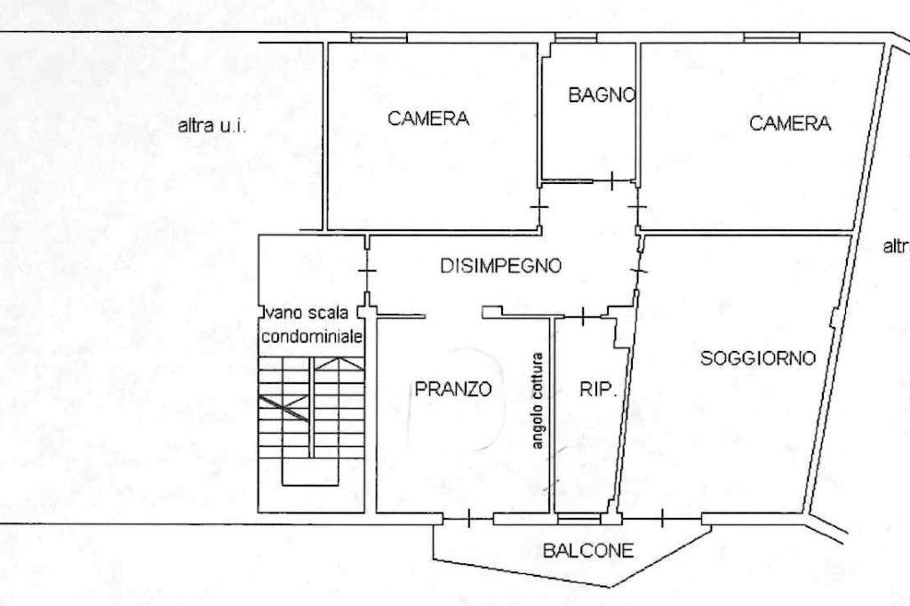 Trilocale Via Canale, Casalgrande - planimetria 1