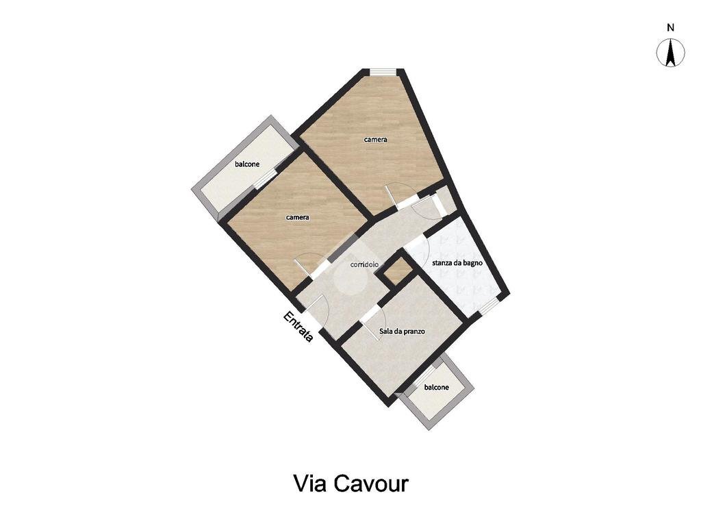 Trilocale Via Cavour, Orbassano - planimetria 1