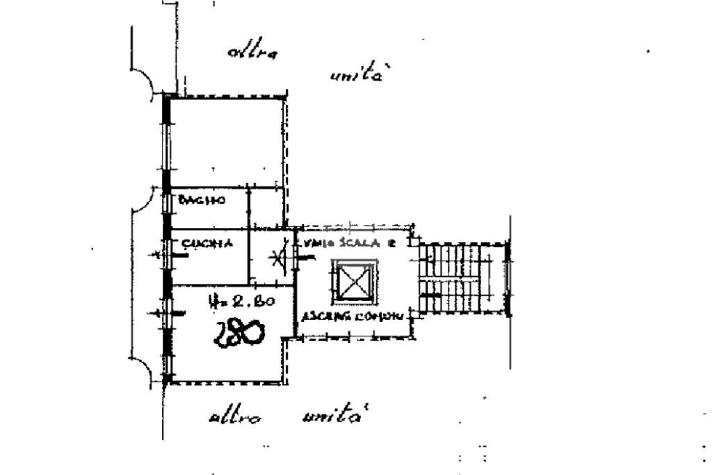 Bilocale Via Ugo Braschi, Santarcangelo di Romagna - planimetria 1