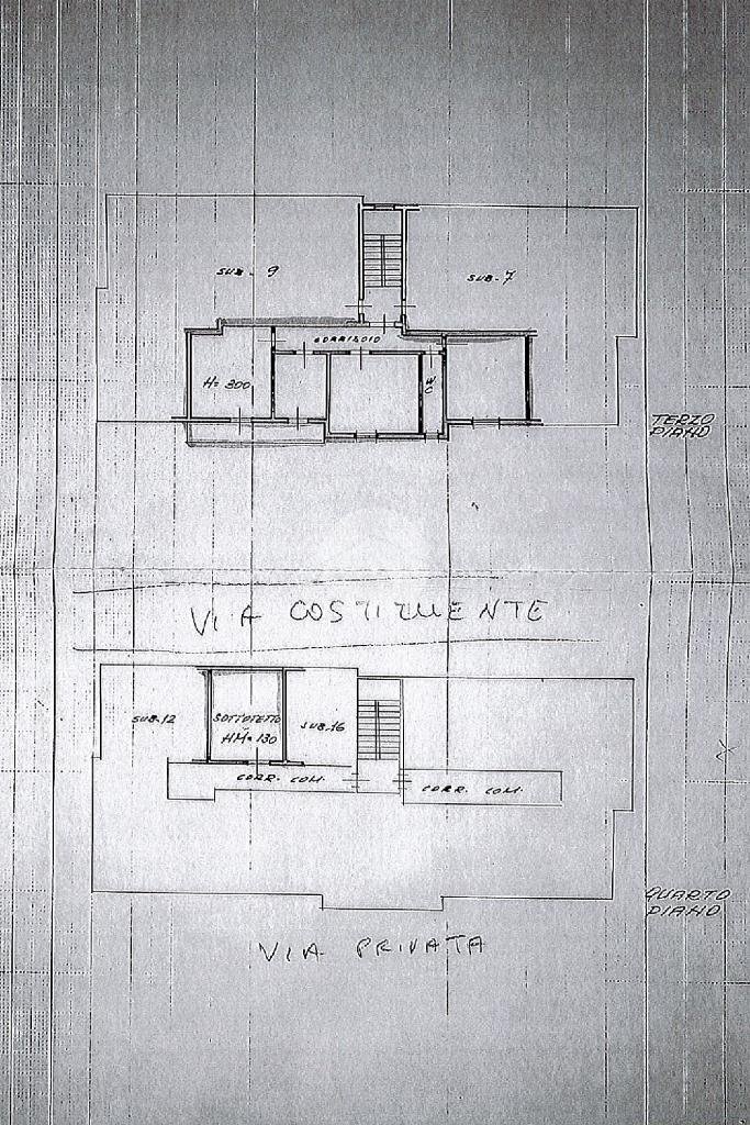 Three-room apartment Via S. Marcellino, Brescello - floor plans 1