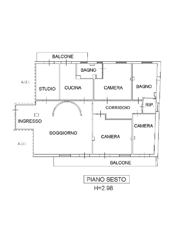 Appartamento Piazzetta San Martino, Rimini - planimetria 1