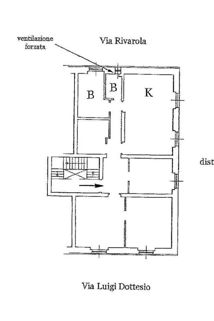 Apartment via Luigi Dottesio, 13, Genova (neighborhood Sampierdarena) - floor plans 1