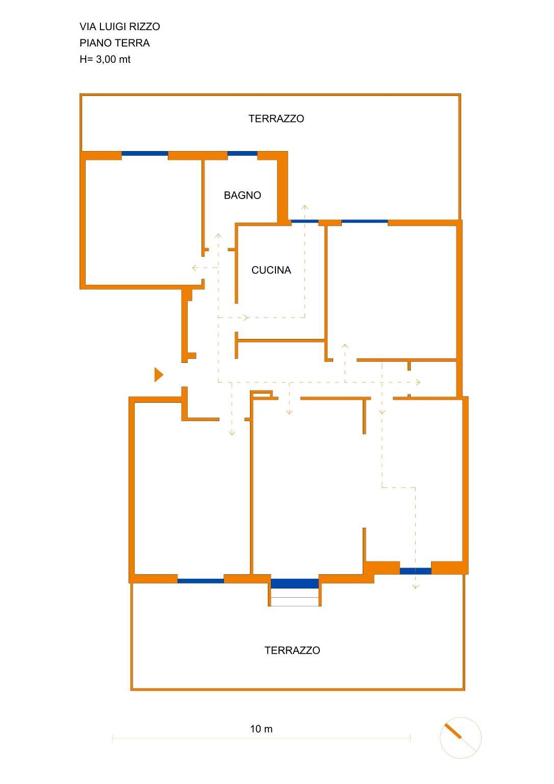 Appartamento via Luigi Rizzo, 155, Genova (zona Pegli) - planimetria 1