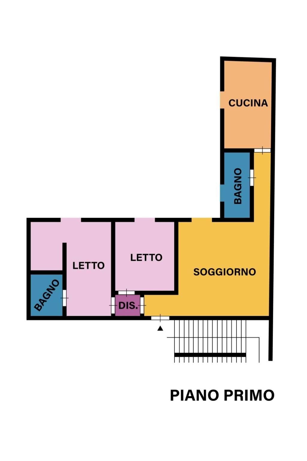 Trilocale viale Amerigo Vespucci, Forlì - planimetria 1