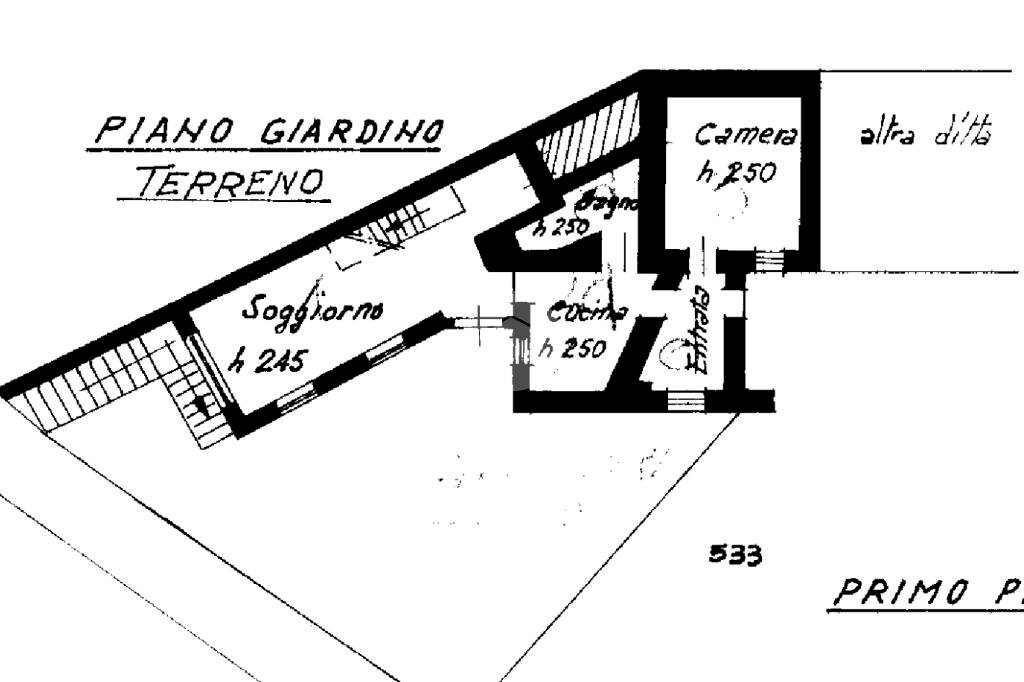 Semi-detached house Frazione Mortigliengo, Campiglia Cervo - floor plans 1