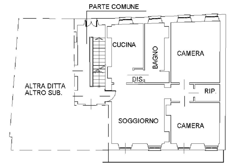 Quadrilocale Via liliano brovarone, Biella - planimetria 1