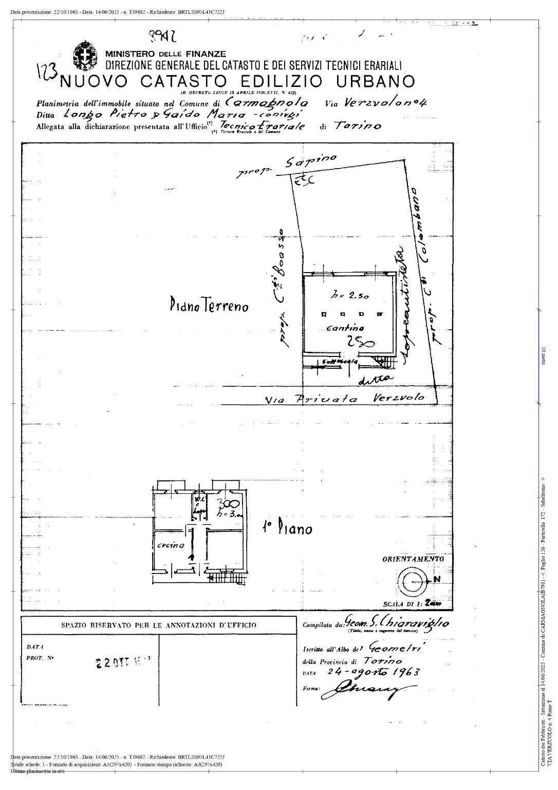 Villa via Verzuolo, Carmagnola - planimetria 1