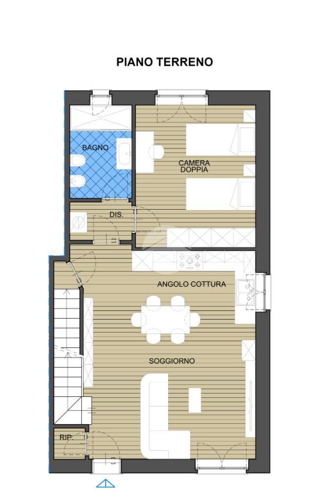 Portion of a house Via Moncurto, Almese - floor plans 1