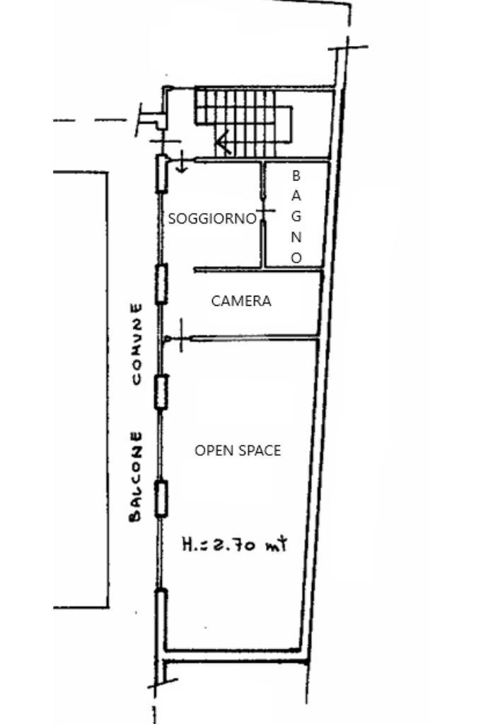 Three-room apartment Piazza Vittorio Emanuele, Cavallermaggiore - floor plans 1