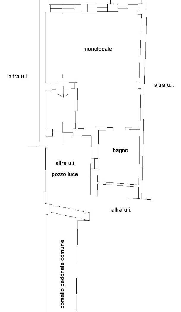 One-room apartment Bologna (neighborhood Centro Storico) - floor plans 1