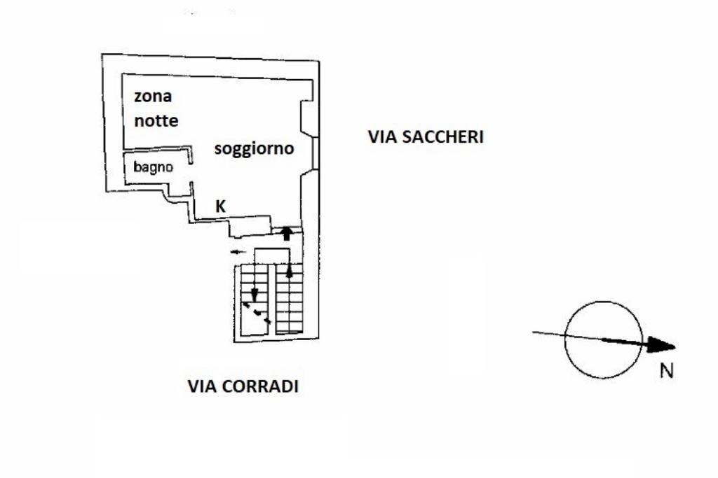Monolocale Via Francesco Corradi, Sanremo - planimetria 1