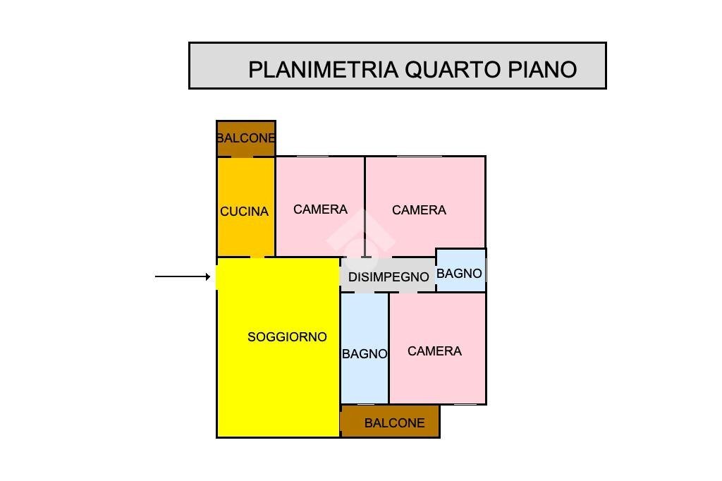 Quadrilocale Via Adalgiso Guardasoni, Reggio nell'Emilia - planimetria 1