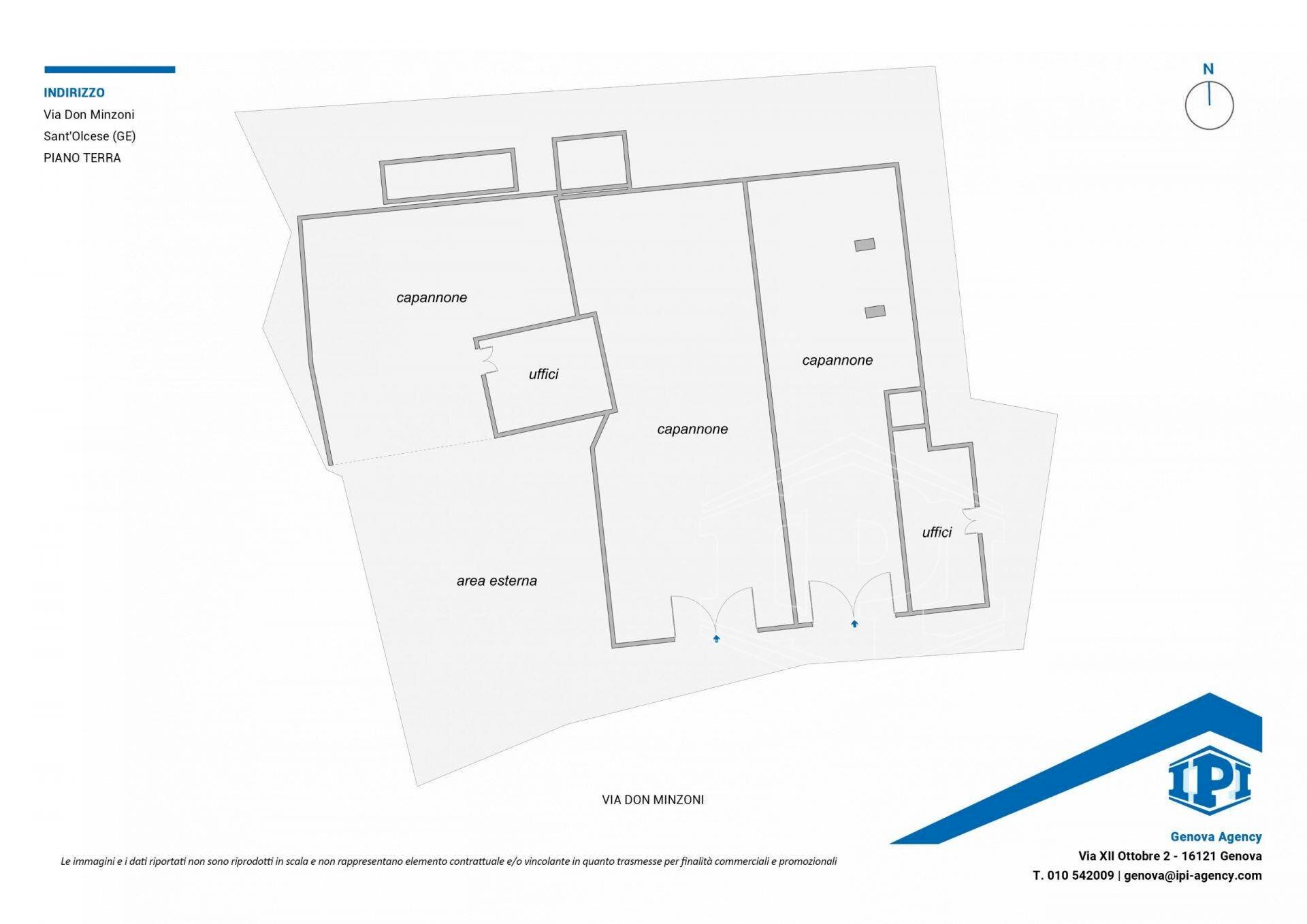 Capannone via Don Minzoni, Sant'Olcese - planimetria 1