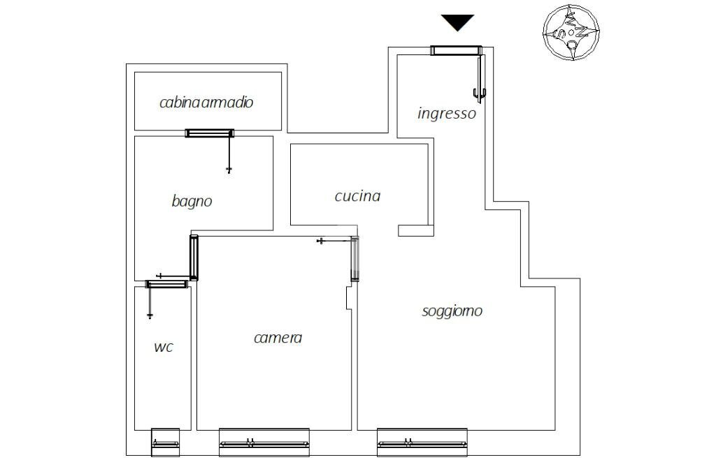Two-room apartment Settima strada, Segrate - floor plans 1