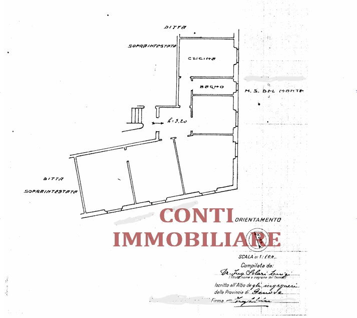 Bilocale Salita NS. Signora del Monte, Genova - planimetria 1