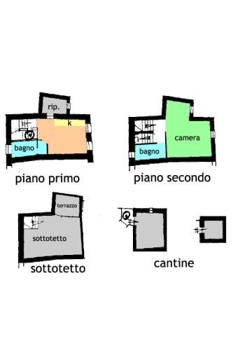 Two-room apartment via Celio, Ceriana - floor plans 1