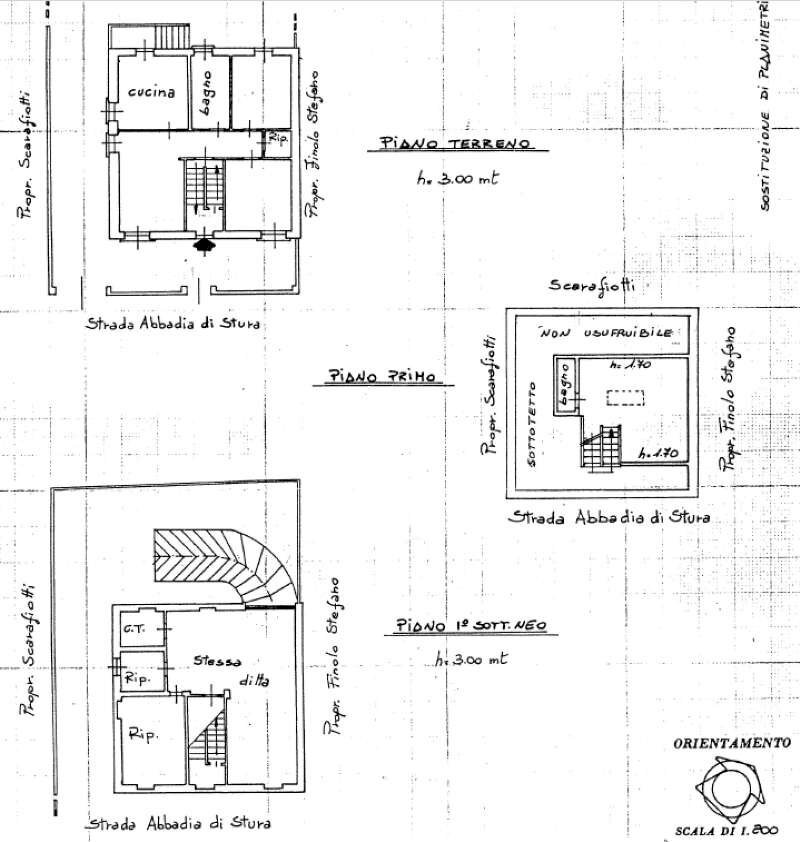 1 - Independent house strada comunale da Bertolla all'Abbadia di Stura, 49/20, Torino - floor plans 1