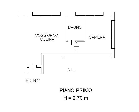 Two-room apartment via San Pier Tommaso, 18, Bologna (neighborhood Fossolo) - floor plans 1